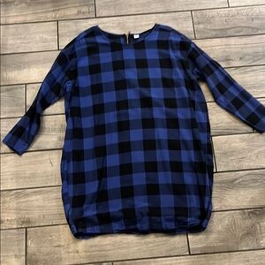 Old Navy women’s Blue and Black Plaid Dress 1X